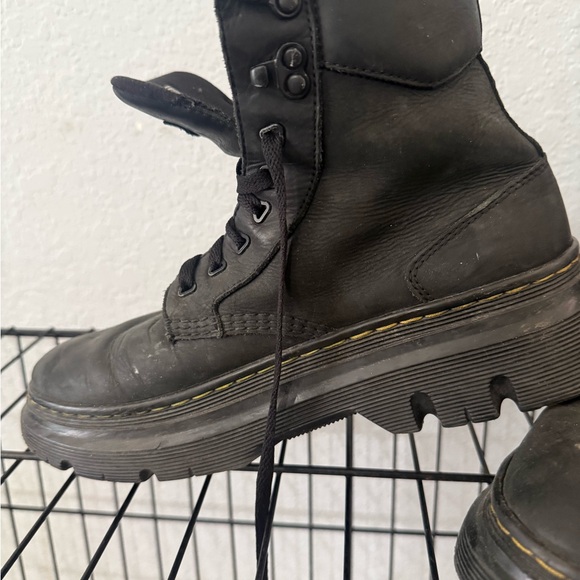 Dr. Martens Black Boots with Yellow Stitching